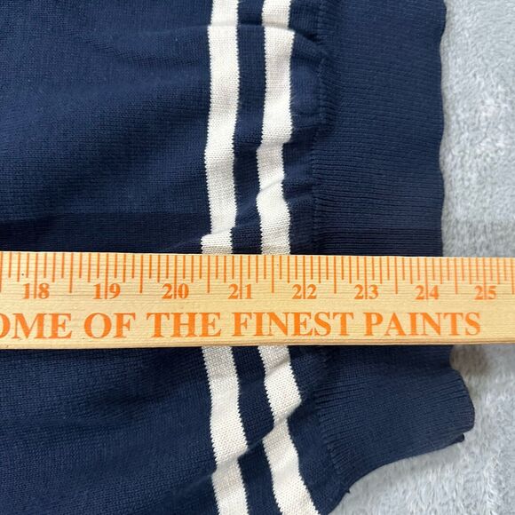 VTG Cotton Traders Sport Sweater‎ Pullover Men Large Navy Blue Colorblock READ - Picture 5 of 7